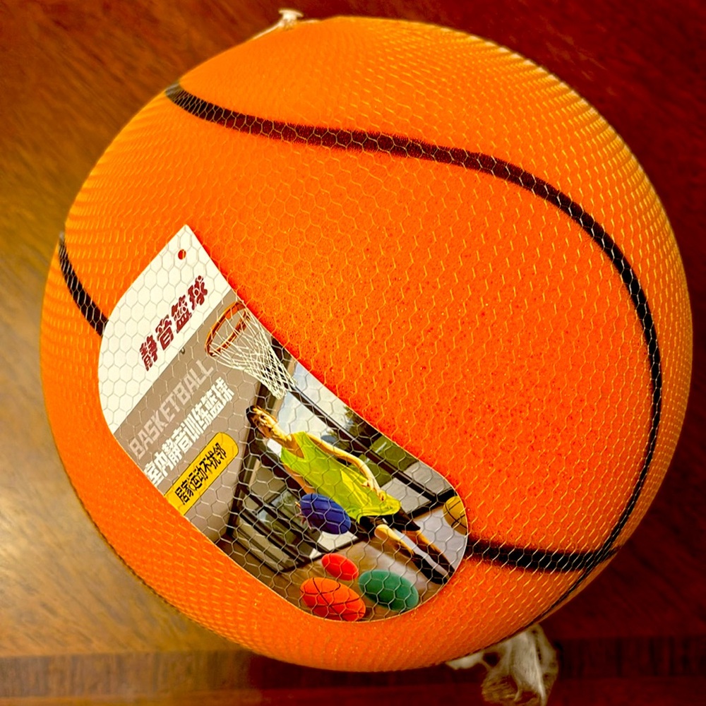 Kids Boys Girls Foam Bouncy Basketball Toy Orange Black Sports Fun Summe…